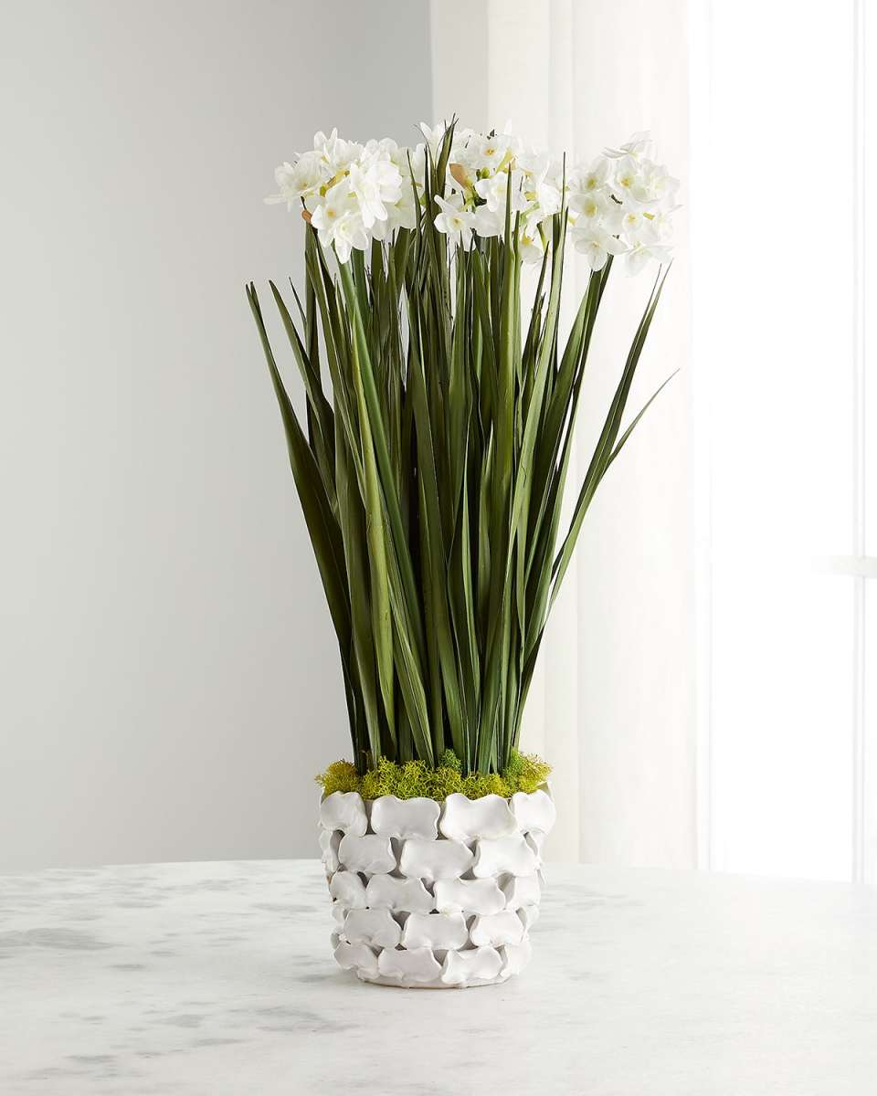 Paper Whites Faux-Floral Arrangement